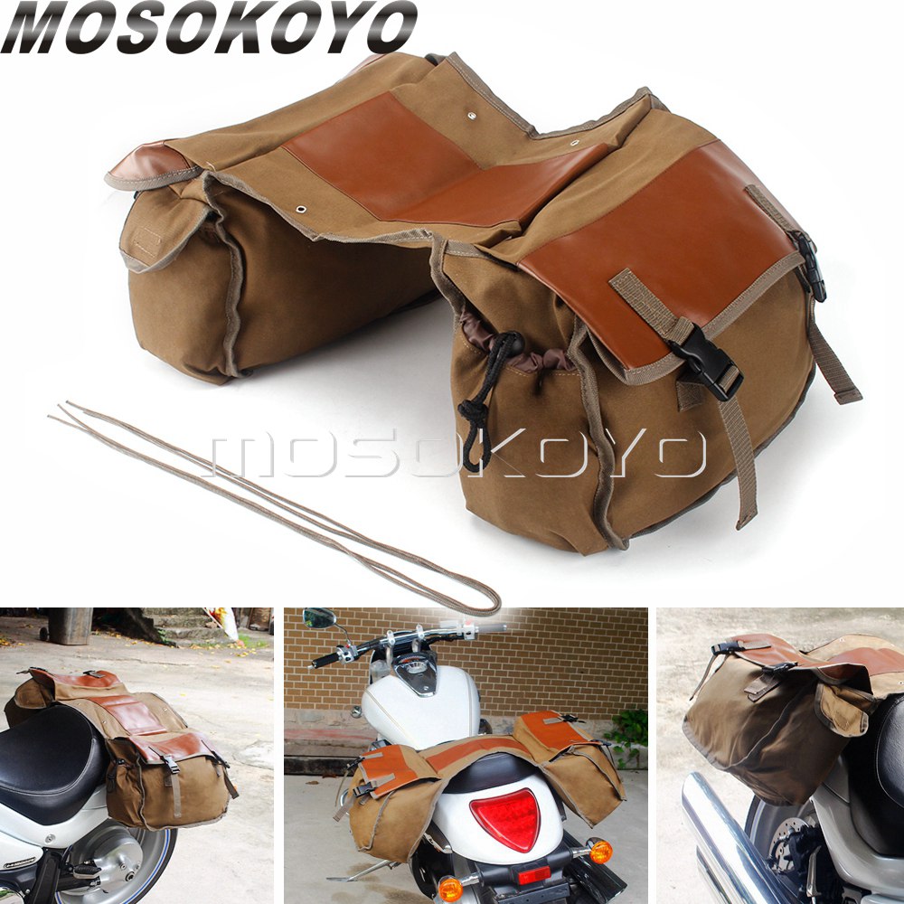 Motorcycle Gear Backpack - Motocicleta alforje saco de bagagem lona